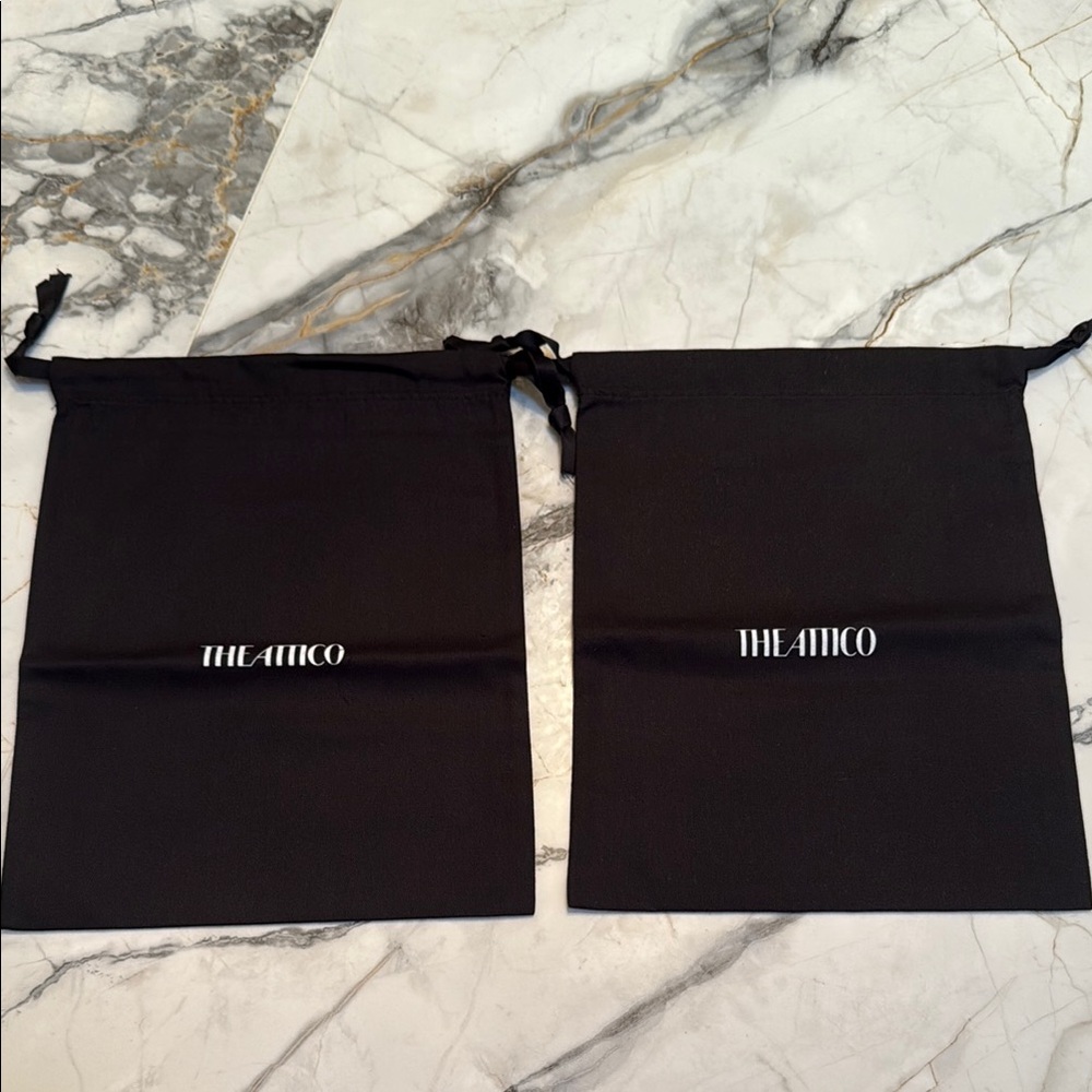 The Attico Black Drawstring Dust Bags